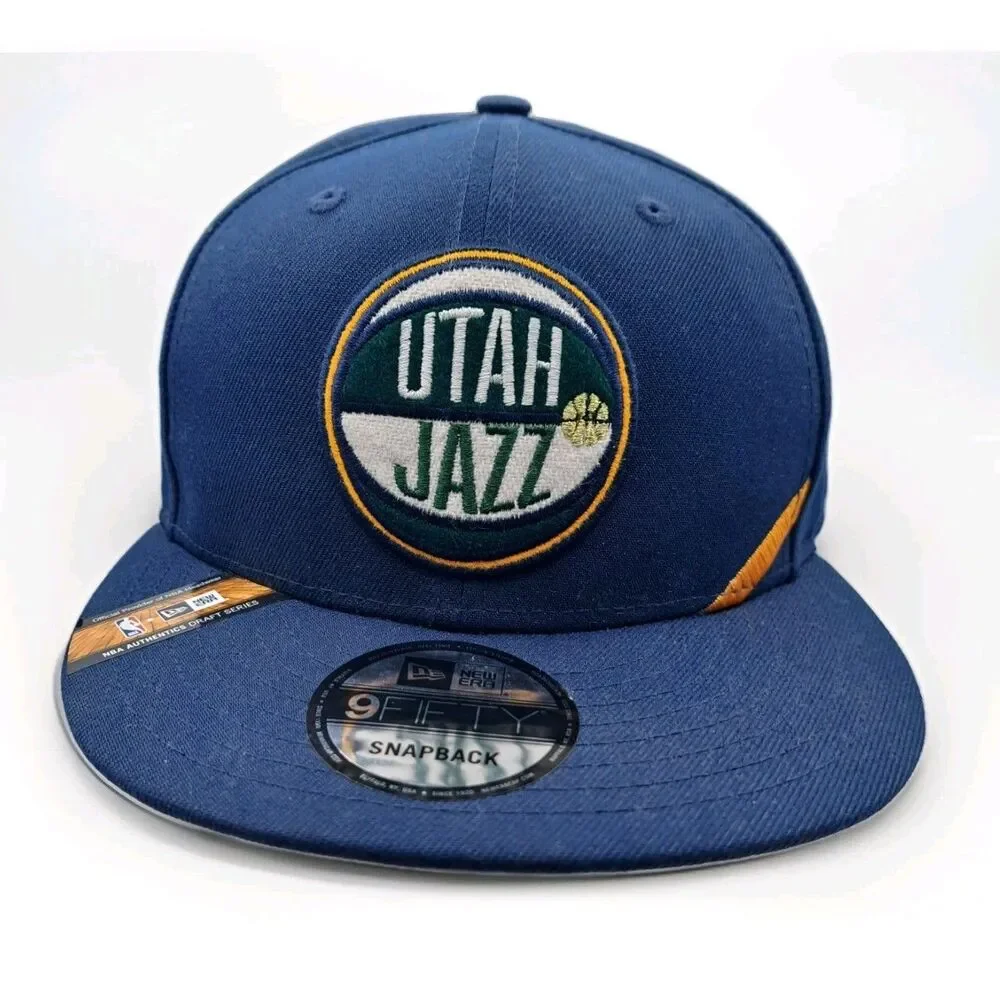 Utah Jazz New Era 9FIFTY Snapback Draft Series Adjustable Hat Cap Navy